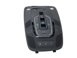 2018-2020 Audi SQ5 Black Overhead Roof Console with HomeLink and Motion Sensor - Front (Used OEM)