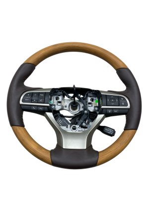 2016-2022 Lexus RX450h Brown Heated Leather and Wood Steering Wheel (Used OEM)