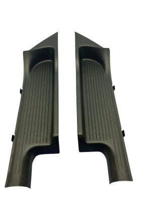 2020-2025 Kia Telluride Black Door Sill Plate Trim Panels - Rear, Left (Driver) (Used OEM)