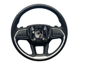 2021-2025 Jeep Grand Cherokee L Heated Leatherette Steering Wheel with Paddle Shifters and Controls - Front (Used OEM)