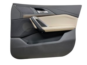 2023-2026 BMW X1 Beige Illuminated Door Interior Trim Panel with Wood Trim - Front, Right (Passenger) (Used OEM)