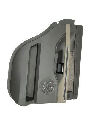 2018-2021 Ford Expedition Brown Door Interior Trim Panel with Switch and Tweeter - Rear, Left (Driver) (Used OEM)