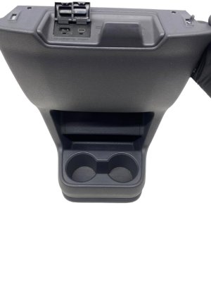 2021-2025 Toyota Sienna Black Rear Center Console End Panel with Cupholder and Charging Ports (Used OEM)