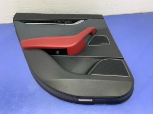 2017-2020 Maserati Levante Red Door Interior Trim Panel - Rear, Left (Driver) (Used OEM)