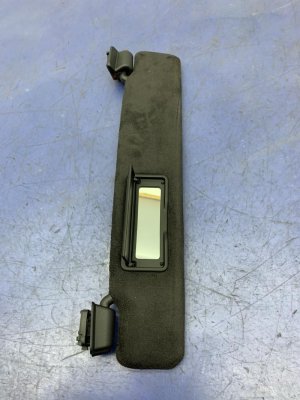 2015-2020 Jaguar F-Type Black Sun Visor with Vanity Mirror - Front, Left (Driver) (Used OEM)