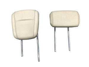 2013-2016 Mercedes-Benz GL550 White 2nd Row 60 Split Seat Headrest Set (2) - Rear, Left (Driver) (Used OEM)