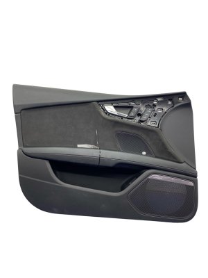 2013-2018 Audi S7 Black Door Interior Trim Panel with Alcantara - Front, Right (Passenger) (Used OEM)