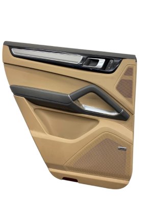 2019-2023 Porsche Cayenne Gray Door Interior Trim Panel - Rear, Left (Driver) (Used OEM)