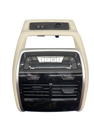  BMW X5 m Ivory (White) Center Console Temperature Control Module with Air Vents - Rear (Used OEM)
