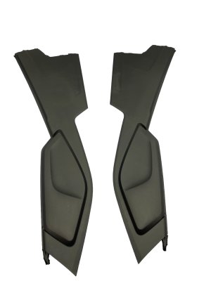 2017-2019 Audi Q7 Black Center Console Trim Cover Panels (Used OEM)