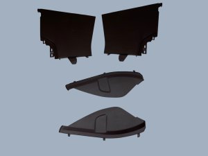 2020-2023 Toyota Highlander Brown Dash and Center Console Side Trim Panel Set (Used OEM)