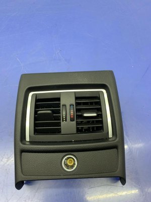 2015-2020 BMW M4 Black Center Console Vent Trim Panel - Rear (Used OEM)