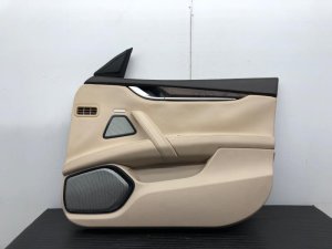 2014-2017 Maserati Ghibli Brown Door Interior Trim Panel - Front, Right (Passenger) (Used OEM)