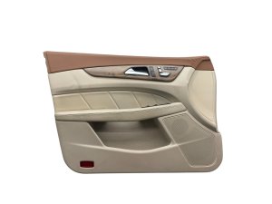 2012-2018 Mercedes-Benz CLS550 Brown Door Interior Trim Panel with Premium Sound and Leather - Front, Left (Driver) (Used OEM)