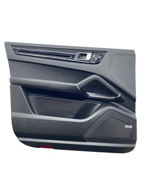 2019-2023 Porsche Cayenne Black Door Interior Trim Panel with Bose Audio - Front, Left (Driver) (Used OEM)