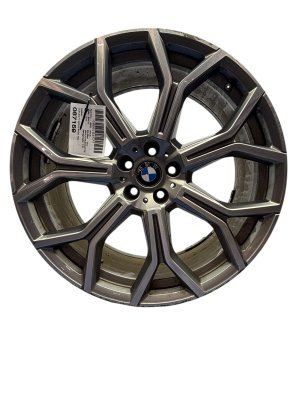 2019-2025 BMW X7 Silver 21x9.5 7-Spoke Y-Design Machined Charcoal Alloy Wheel (Used OEM)