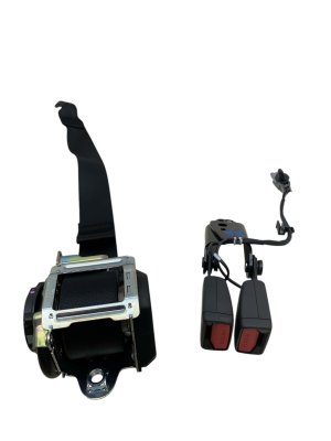 2023-2024 Fisker Ocean Black Seat Belt Assembly with Center Buckle - Rear, Right (Passenger) (Used OEM)