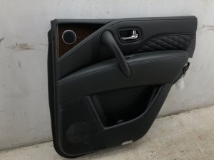 2018-2021 INFINITI QX80 Black Door Interior Trim Panel with Technology Package - Rear, Right (Passenger) (Used OEM)
