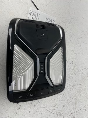 2019-2024 BMW M850i xDrive Black Overhead Console Dome Light Assembly with Sunroof and SOS Switches (Used OEM)