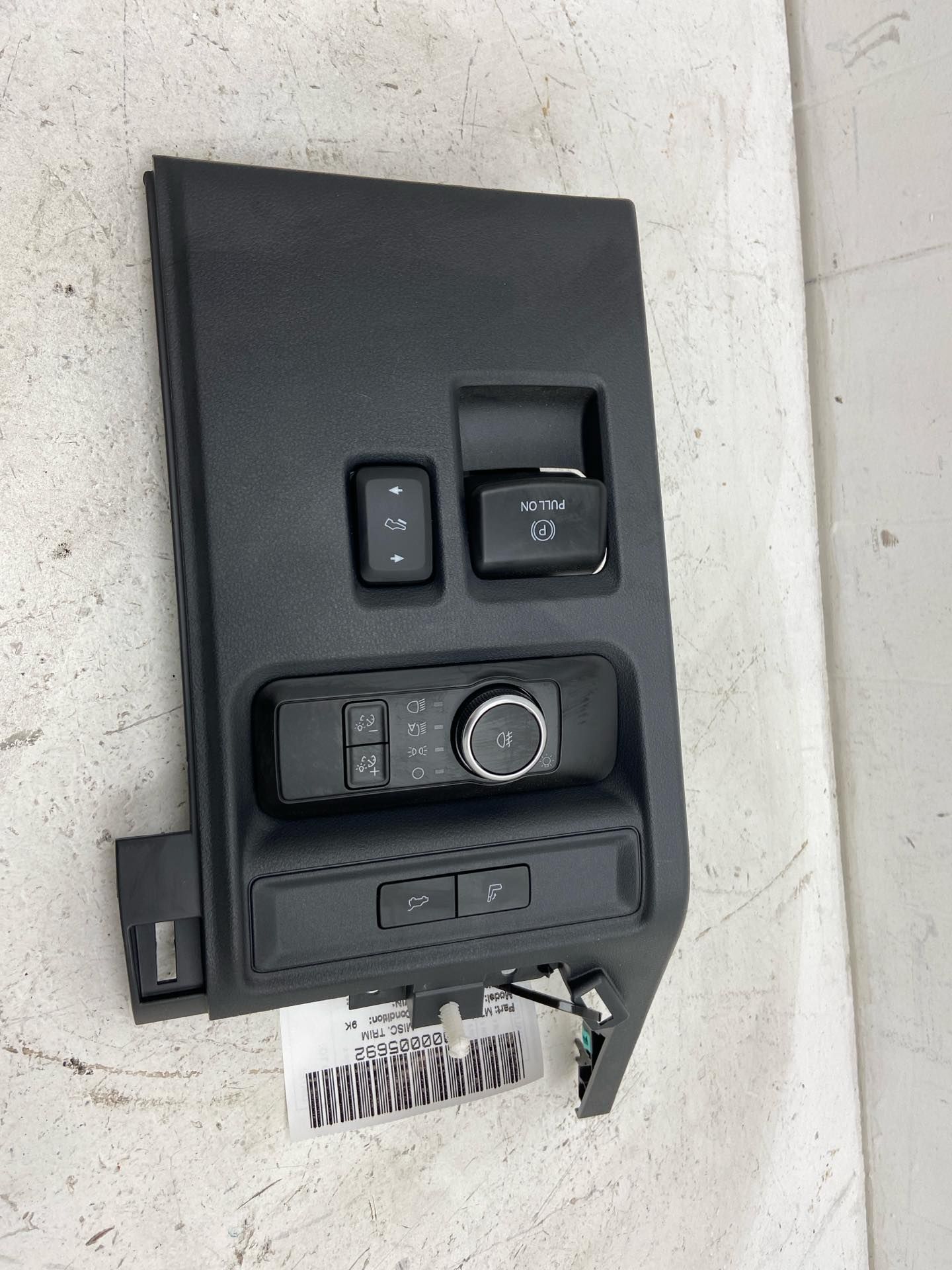 2021-2024 Ford F-150 Lower Dashboard Instrument Panel Trim with Headlight and Parking Brake Switches - Front, Left (Driver) (Used OEM)