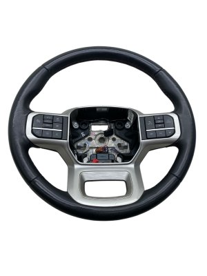 2022-2024 Ford Expedition Black Heated Leather Steering Wheel with Control Switches (Used OEM)