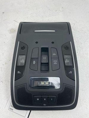 2012-2018 Audi A6 Black Roof Overhead Console Dome Light Assembly - Front (Used OEM)
