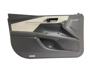 2025-2026 Toyota Camry Black Door Interior Trim Panel with Dinamica Cloth - Front, Left (Driver) (Used OEM)