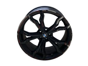2020-2024 BMW X3 Black 21x10 5 Y-Spoke Machined Black Alloy Wheel - Rear (Used OEM)