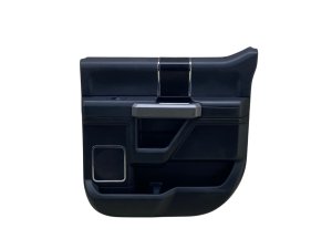 2015-2020 Ford F-150 Ebony (Black) Door Interior Trim Panel with Power Windows - Rear, Right (Passenger) (Used OEM)