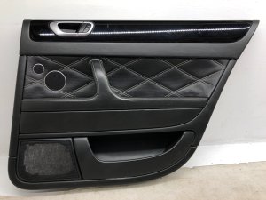2006-2013 Bentley Flying Spur Black Door Interior Trim Panel - Rear, Right (Passenger) (Used OEM)