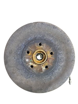 2022-2024 Audi Q4 e-tron Wheel Hub and Knuckle Assembly with Brake Drum - Rear, Left (Driver) (Used OEM)