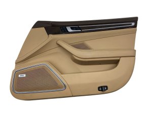 2017-2023 Porsche Panamera Brown Door Interior Trim Panel - Front, Right (Passenger) (Used OEM)