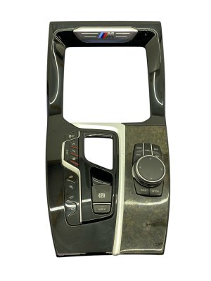 2020-2022 BMW X3 Brown Center Console Trim Cover with Media Control Knob (Used OEM)