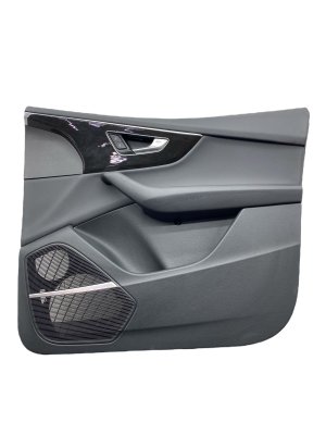 2020-2024 Audi Q7 Black Door Interior Trim Panel with Bang & Olufsen Speaker Cover - Front, Right (Passenger) (Used OEM)