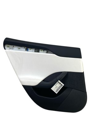  Tesla Model x White Door Interior Trim Panel Without Carbon Trim - Rear, Left (Driver) (Used OEM)