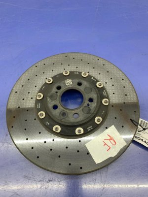 2018-2023 Audi RS4 Carbon Ceramic Composite Disc Brake Rotor - Front, Right (Passenger) (Used OEM)