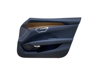 2022-2025 Audi e-tron GT Black Door Interior Trim Panel with Wood Grain Molding - Front, Right (Passenger) (Used OEM)