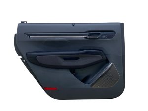 2024-2025 Kia EV9 Black Door Interior Trim Panel with Heated and Ventilated Seat Switch - Rear, Left (Driver) (Used OEM)