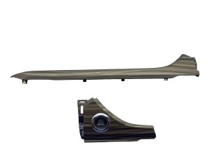 2020-2024 Ford Explorer Brown Dash Trim Panel Set with Engine Start Stop Switch - Front (Used OEM)