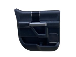 2015-2020 Ford F-150 Ebony (Black) Power Window Door Interior Trim Panel - Rear, Left (Driver) (Used OEM)