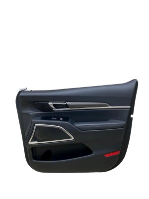2023-2025 Kia Telluride Black Door Interior Trim Panel with Wood Trim and Memory - Front, Right (Passenger) (Used OEM)