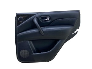 2018-2021 INFINITI QX80 Black Door Interior Trim Panel with Technology Package - Rear, Right (Passenger) (Used OEM)