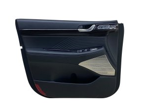 2023-2025 Hyundai Palisade Black Door Interior Trim Panel with Quilted Leather - Front, Left (Driver) (Used OEM)