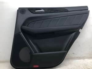 2013-2016 Mercedes-Benz GL550 Black Door Interior Trim Panel with Poplar Wood and LED Light - Rear, Right (Passenger) (Used OEM)