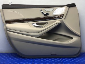 2014-2020 Mercedes-Benz S320 Beige Door Interior Trim Panel with Premium Audio - Front, Left (Driver) (Used OEM)