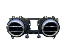 2004-2018 Bentley Continental Black Center Dashboard HVAC Air Vent with Trim - Front (Used OEM)