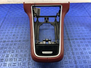 2017-2023 Porsche Panamera Red Center Console Support Trim Panel - Front (Used OEM)