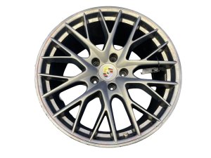 2017-2023 Porsche Panamera 21x11.5 10 Y-Spoke Platinum Painted Rear Alloy Wheel (Used OEM)