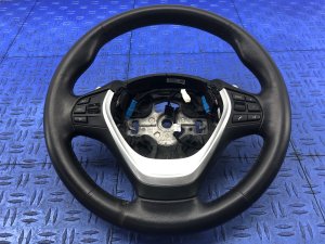2014-2020 BMW 428i Black Leather Steering Wheel with Paddle Shifters (Used OEM)
