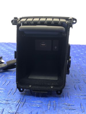2020-2022 Genesis G90 Black Center Console Storage Tray with Wireless Charger and USB Port (Used OEM)